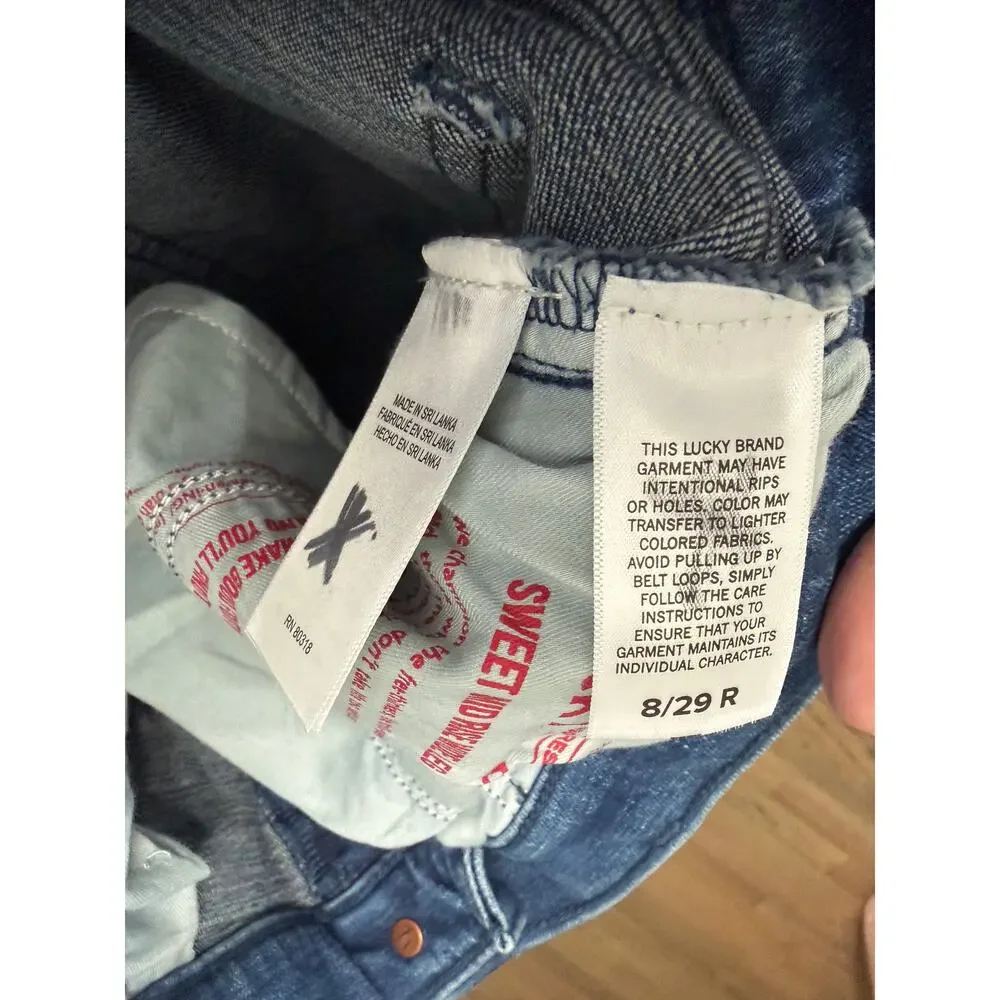 Lucky Brand Mid Rise Sweet Wide Leg Jeans Women's 8/29 Moonlit Mist Wash - Picture 10 of 12